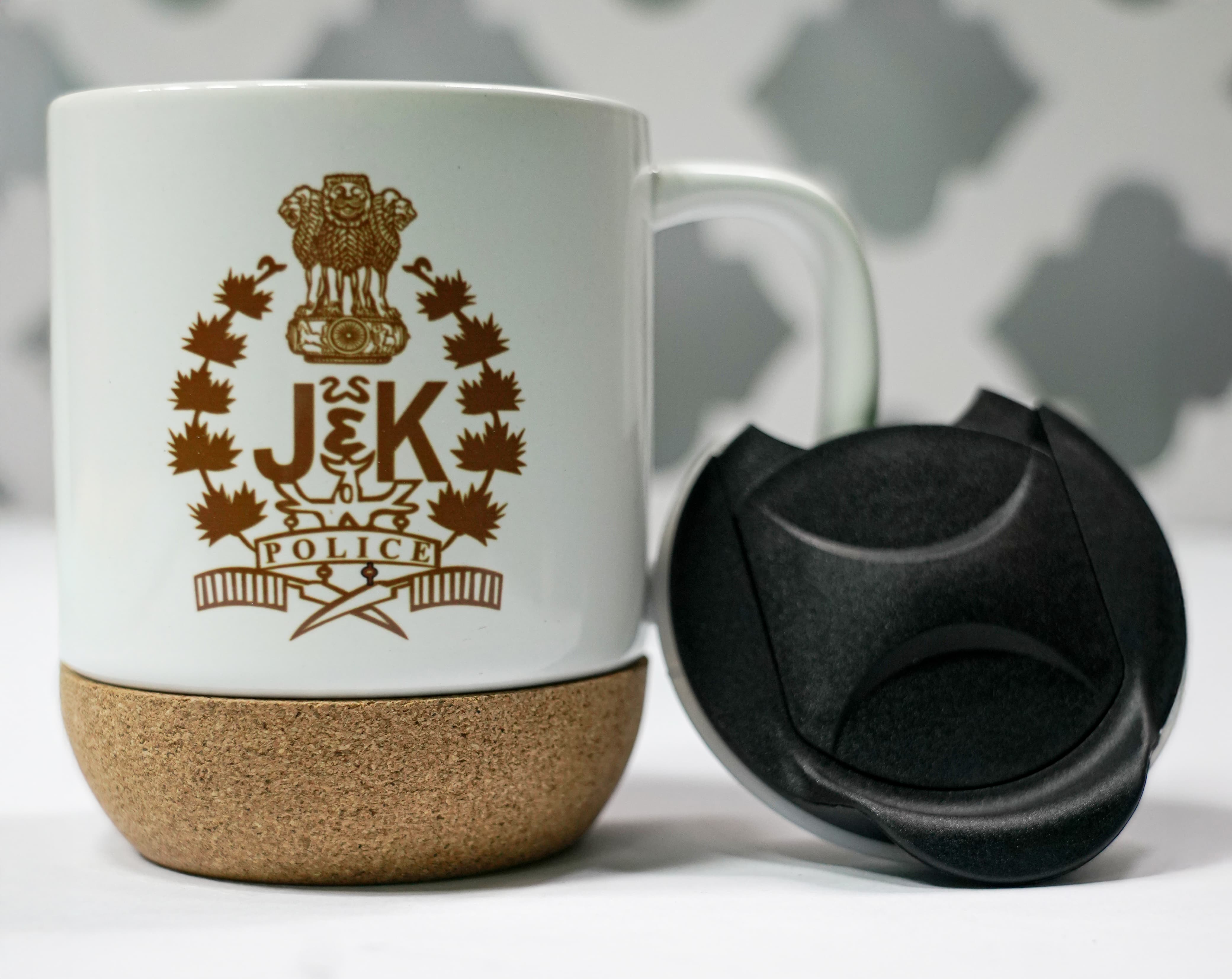 J&K Police Cork Bottom Coffee Mug