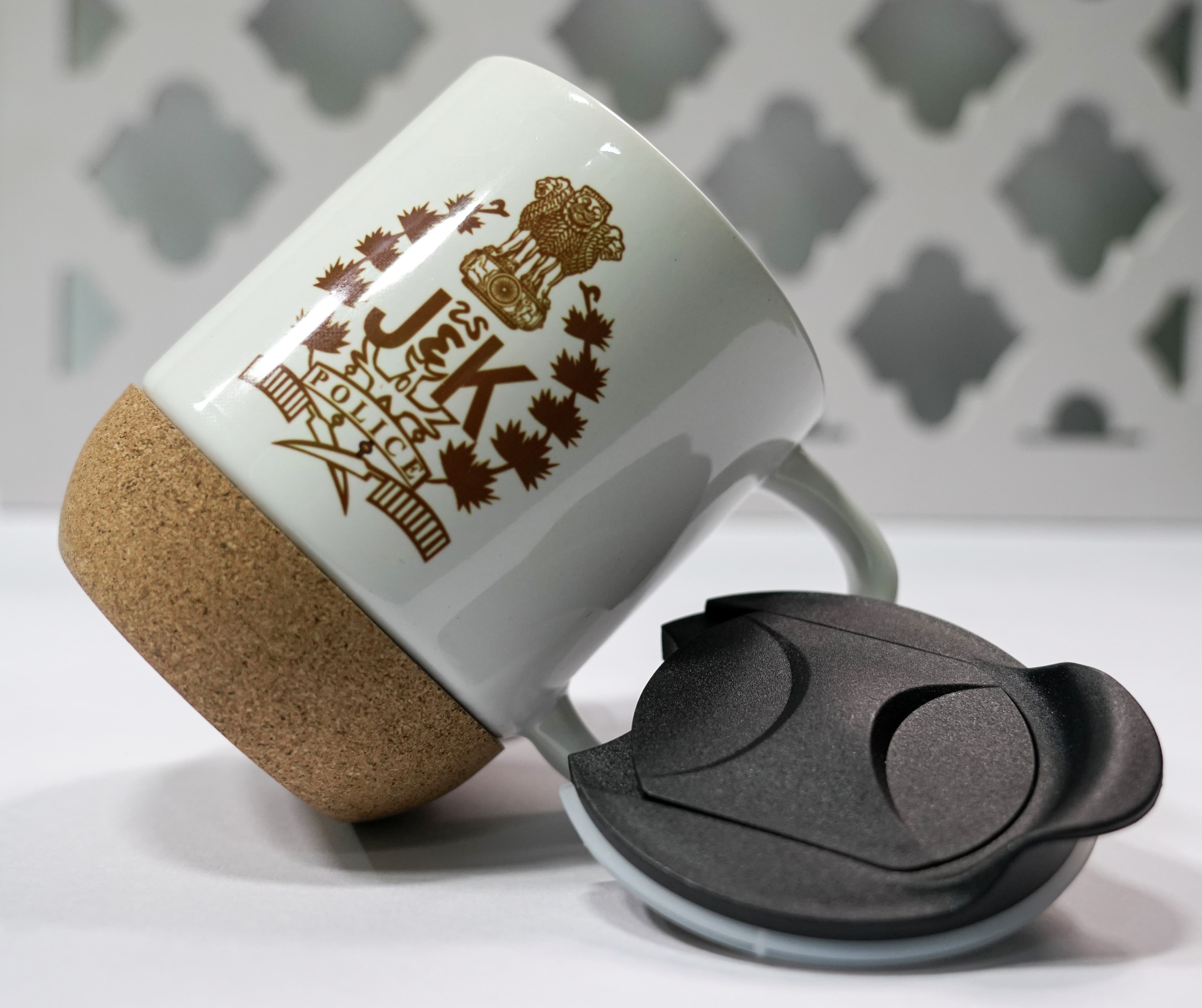 J&K Police Cork Bottom Coffee Mug
